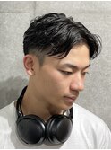 ニュアンスパーマ センターパート 韓国ヘア ビジネスヘア