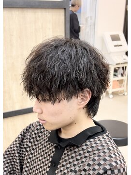 メンズギフト(men's GIFT) ツーブロックツイストスパイラルパーマメンズマッシュウルフ