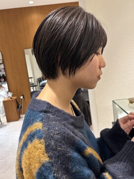 ヤイエ 青山店(yiye) ハンサムショートボブ前髪くびれショートボブ前下がりショート