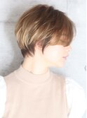 ショート・ボブ/丸顔/前髪あり/絶壁解消/30代/40代/50代/くびれ