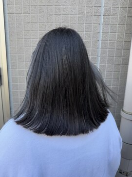 髪質改善ヘアエステサロン スロウ(SLOW by opsia) ぱつっとブルーブラック暗髪