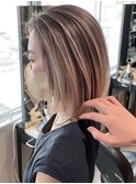 ミディアムボブ美髪顔周りレイヤー_ba402731