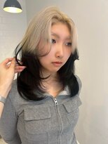 ラヴィズム 長岡店(LUVISM)&nbsp;韓国/顔周りレイヤー/ダブルカラー/ベージュ/前髪新潟長岡宮関