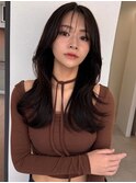 《SOYON》韓国 暗髪 くびれレイヤー