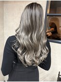 バレイヤージュ、ハイライト、レイヤーカット、ケアブリーチ