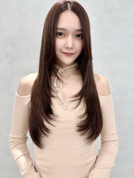 エジョン 三鷹店(Aejon) 三鷹吉祥寺レイヤーカットマレットヘアオリーブグリーンボルド