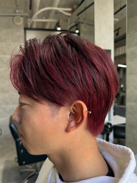 ルイス(L'wis) ローライト.ハイライト.メンズバレイヤージュ.フェザーショート