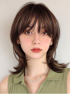 アンドレイ 表参道(andrey) 着物ヘア/ダークアッシュ/ミディアムレイヤーカット/表参道