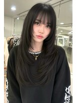 ランズ(LANDS) ワイドバング レイヤーカット 【韓国ヘア 大阪 梅田】
