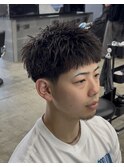 テーパーフェード×ダウンバングスパイキー