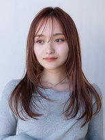 ケアリー 流山おおたかの森(Carelly)&nbsp;デザインカラー/レイヤーカット/ウェットヘア/オリーブベージュ