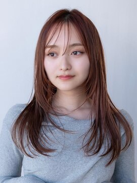 ケアリー 流山おおたかの森(Carelly) デザインカラー/レイヤーカット/ウェットヘア/オリーブベージュ