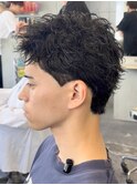 調布メンズパーマルーズショートアクティブショートツイスパ緩め