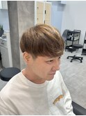 明るめブラウン×マッシュ
