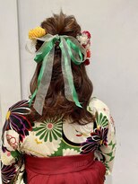 ヴァンクシー バイ ルナ(VANKCY by Luna)&nbsp;ハーフアップ 卒業式 着物ヘア 向ケ丘遊園 アッシュブラウン