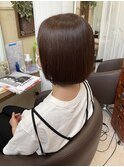 【見附　今町】ミディアムボブ　ベージュ系　重めボブ