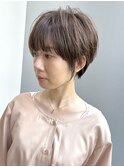 ママさんショート／ズボラショート/丸み/くびれ/前下がり