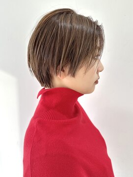 フォーク FOLK 【FOLK】透明感ペールベージュ☆似合わせ耳掛けショートボブ♪