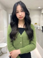 ロンド マーレ 天神大名店(Lond mare)&nbsp;韓国ヘア　ロングヘア　レイヤーカット　前髪カット　くびれ巻き