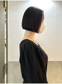 パツっとボブ × 地毛風グレージュ