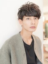 ハバナ 立川(HAVANA) 韓国マッシュダークアッシュニュアンスパーマメンズカット黒髪