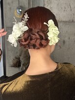 【徳岡】成人式ヘアセット 卒業式ヘアセット 二次会ヘア 花飾り