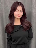 アリュウル 表参道 青山(Allure) 韓国女優ラベンダーピンクカラーレイヤーカットくびれ巻き　千葉