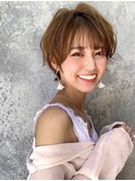大人ショートボブ丸みショートカットマッシュショート/北千住