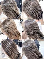 アッシュ 大宮店(Ash)&nbsp;細めハイライトバレイヤージュカタログ