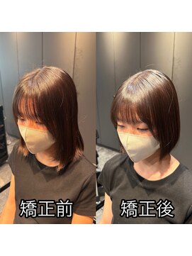 エノア 東京(ENORE) 弱酸性縮毛矯正でつくる艶髪ボブ