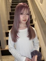 ニューヨークニューヨーク 三宮店(NYNY) レイヤーカット/ピンクベージュ/ピンクカラー