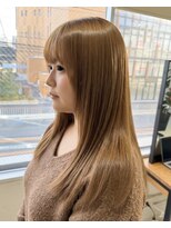 零秒女髪 千里丘店 艶カラーで叶える上品な大人のロングヘア髪質改善艶髪艶感
