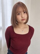 イロドリ(irodori) ミルクティーベージュ×切りっぱなしボブ