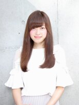 オーブ ヘアー アクネ 長岡京店(AUBE HAIR acne)&nbsp;斜めバングがキュートなゆるツヤストレートスタイル☆