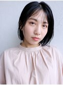 愛され小顔ボブ_オリーブカラーハイライトカラー_37390