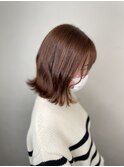 #ブリーチなし #ブラウンカラー #切りっぱなしボブ #卒業