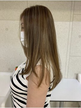 ヌクモリオーガニック(NUKUMORI organic) ハイライト艶レイヤーストレート