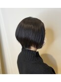 ２０代３０代４０代黒髪前髪なしハンサムショートボブ