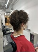 波巻きスパイラルパーマ　メンズカット　メンズライク　眉毛
