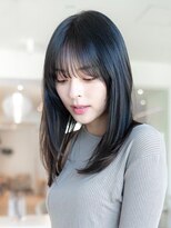 イオ 本厚木(io)&nbsp;ストレート韓国レイヤーハッシュカット小顔前髪アッシュブラック