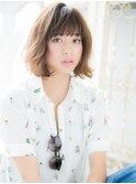 mod's姪浜/フレンチカジュアルふんわりカール小顔Aラインボブh