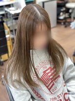 オリーブ 美容室&nbsp;ノーレイヤー切りっぱなしロングカット