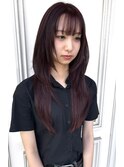ラベンダーカラー/レイヤーカット/20代/清楚/個性的