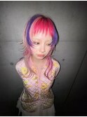 デザインカラービビットカラー紫カラーピンクカラーレイヤー