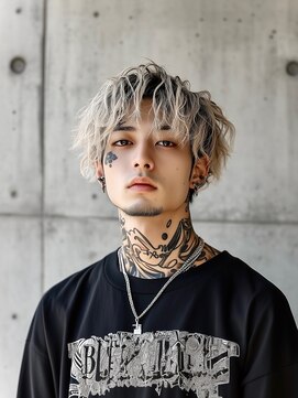 イル(iLe.) ブリーチ/スペインカール/スパイキーショート/ブルーブラック