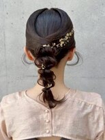 エルメ なんばマルイ(HELME) #金粉ヘアアレンジ #大人女性ヘアセット