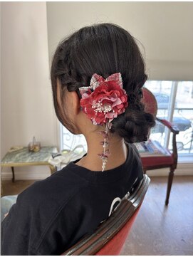 ヘア ヴァーゴ(Hair vago) 夏祭り/ヘアアレンジ/編み込みお団子