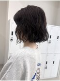 ココアベージュ/オリーブグレー/小顔/大阪/梅田/ボブパーマ
