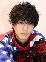 ルーシー 名古屋栄(LUCEY) センターパートニュアンスパーマフェザーパーマ波巻きパーマ