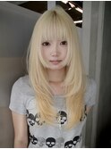 原宿/ウルフカット レイヤー デザインカラー ルーツカラー 